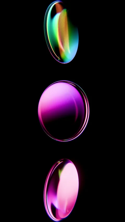 Vertical 3D glass abstract water liquid sleek glossy loop animation website Stock Footage 334733538
