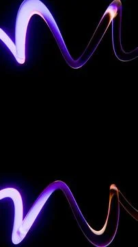 Vertical 3D glass abstract wave ribbon sleek glossy web design digital website Illustrazione stock
