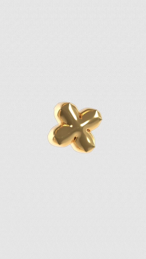 Vertical 3d Golden Balloon Multiply Sign Floating Loop 4k Alpha Stock Footage 344913979