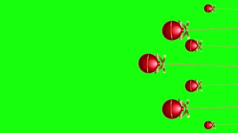 Vertical 3D Hanging Balls Stock Footage 257704617