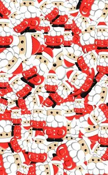Vertical 3D image of multiple and different sizes of Santa crosses stacked an Illustrazione stock