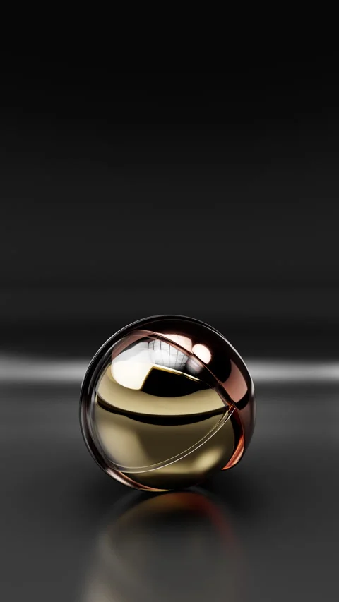 Vertical 3d luxury sphere animation 4k Stock Footage 260124496