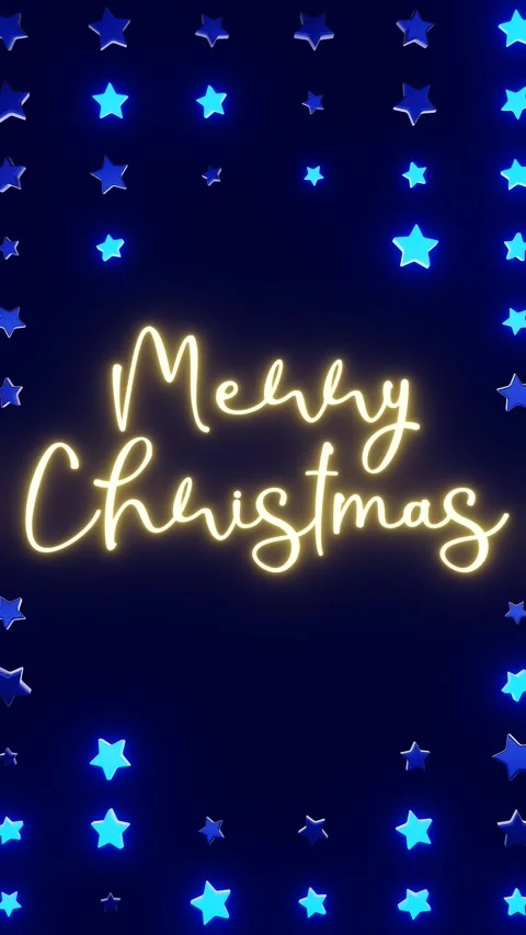 Vertical 3d Merry Christmas lettering script typography New Year loop animation Stock-Footage 319645289