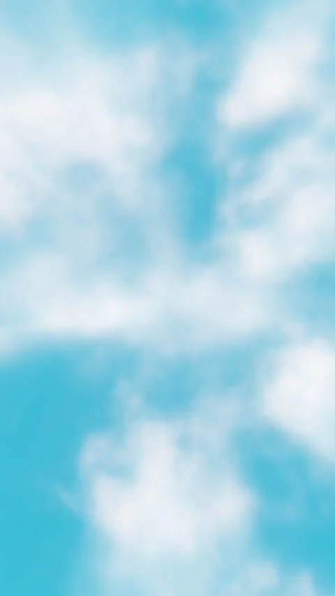 Vertical 3D sky clouds daylight icy blue summer background nature atmosphere Stock Footage 340813047