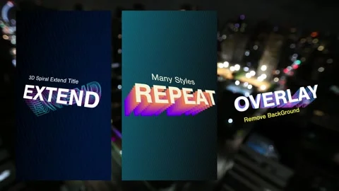 Vertical 3D Spiral Extend Title Stock After Effects