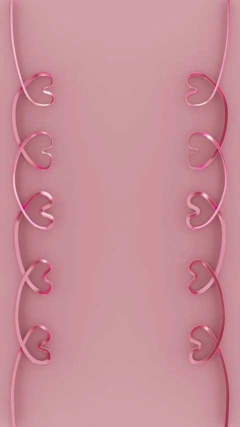 Vertical 3D Valentine loop animation ribbon lace heart ballet ballerina pointe Stock Footage 326629441