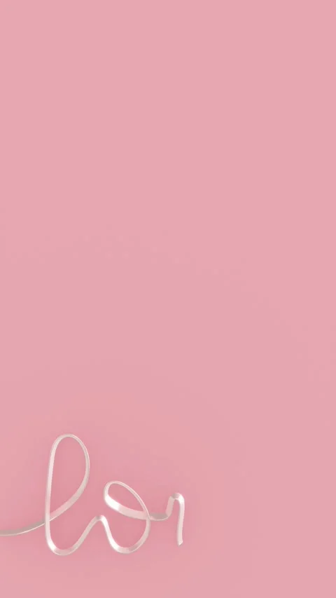 Vertical 3d Valentine ribbon love loop animation lettering background banner Stock Footage 326325614