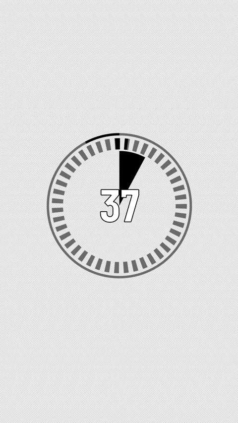 Vertical 40 Second Digital Countdown Timer Stock Footage 343631542