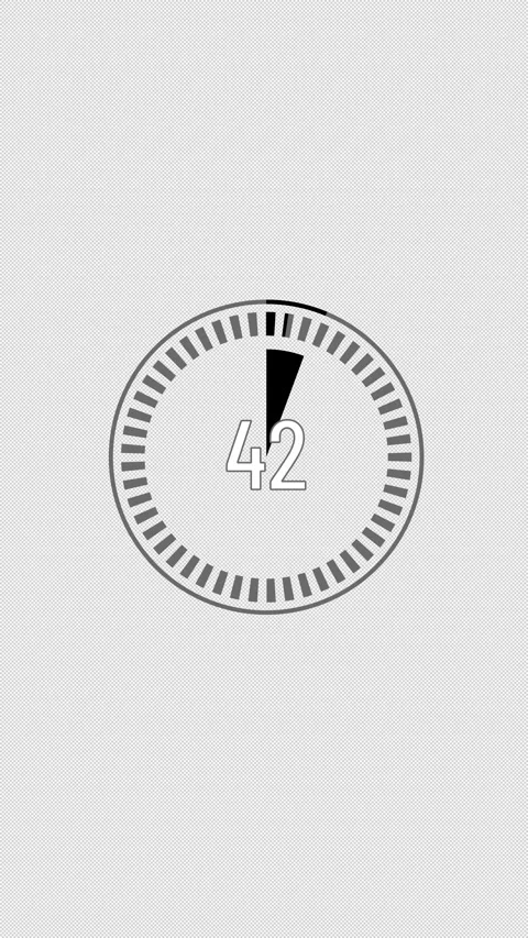 Vertical 45 Second Digital Countdown Timer Stock Footage 343632921