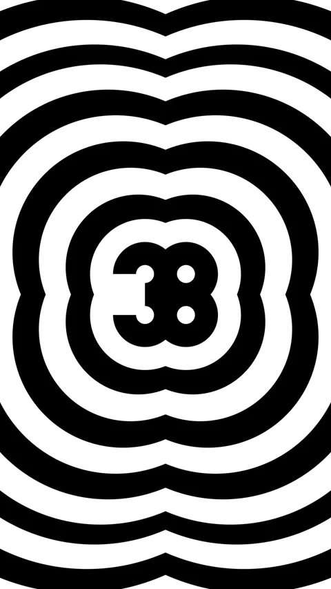 Vertical 4K abstract video. Black and white loop animation with hypnotic effect Stock Footage 328564176