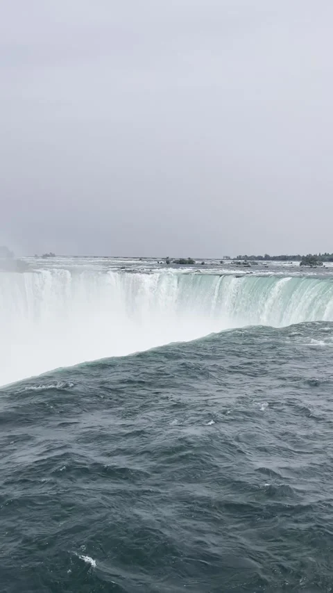Vertical 4K aerial view of Niagara Falls Stock Footage 342080008