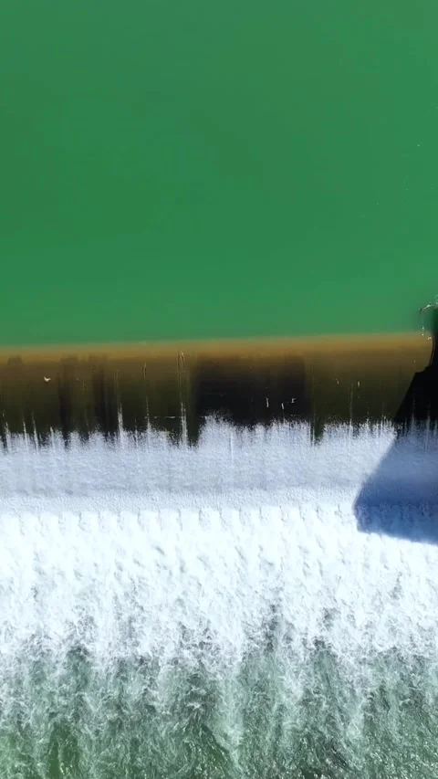Vertical 4k images of the dam Stock Footage 311051153