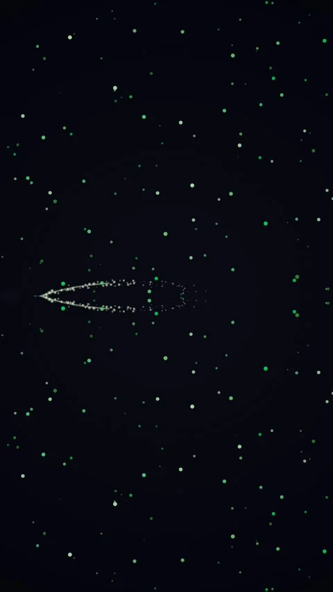 Vertical 4K Star Trails and Shooting Particles in Deep Space Vídeo Stock 334829649