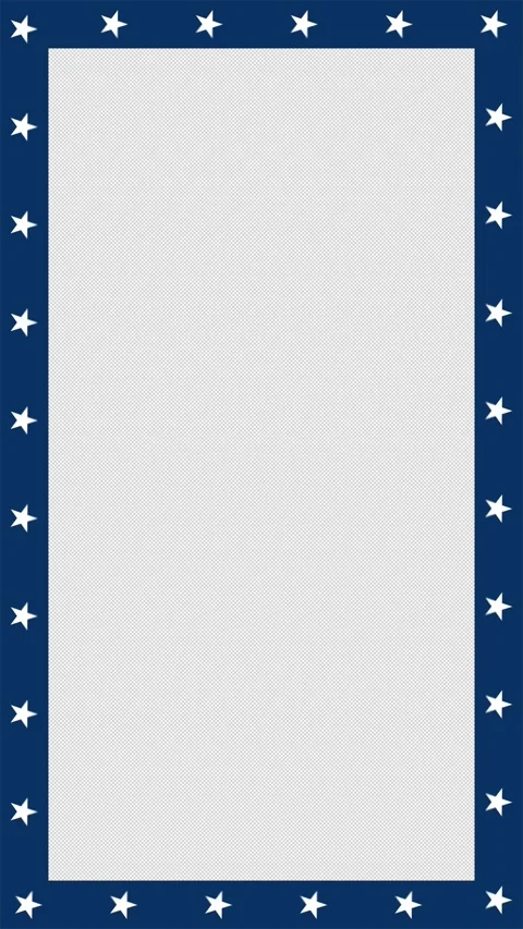 Vertical 4K video with alpha channel. Blue frame with white stars Vídeo Stock 339038946
