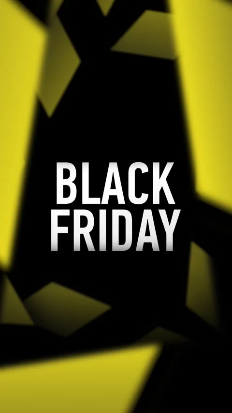 Vertical 4K video. Animation for Black Friday. Yellow-black striped cross line Stock Footage 255981173