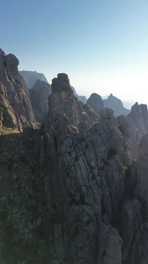 Vertical 4K video of Bavella Needles, Corsica - Mobile 9:16 Drone Aerial Stock Footage 328411334