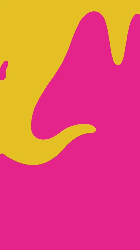 Vertical 4K video. Cartoon intro. Pink sludge, yellow slime, purple splash Stock Footage 277752032