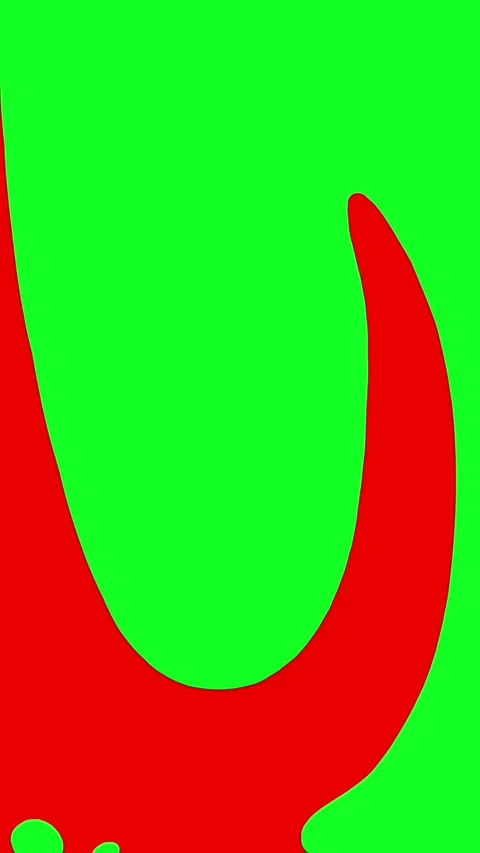 Vertical 4K video. Loop animation. Cartoon intro with red blood, oil, sludge Stock Footage 334616631