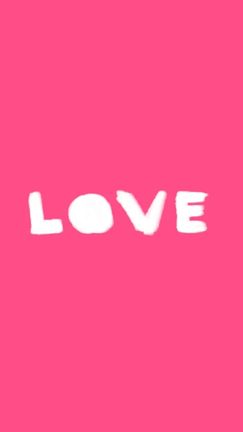Vertical 4K video for lover. Handwritten text Love with cute small heart Stock Footage 276337004