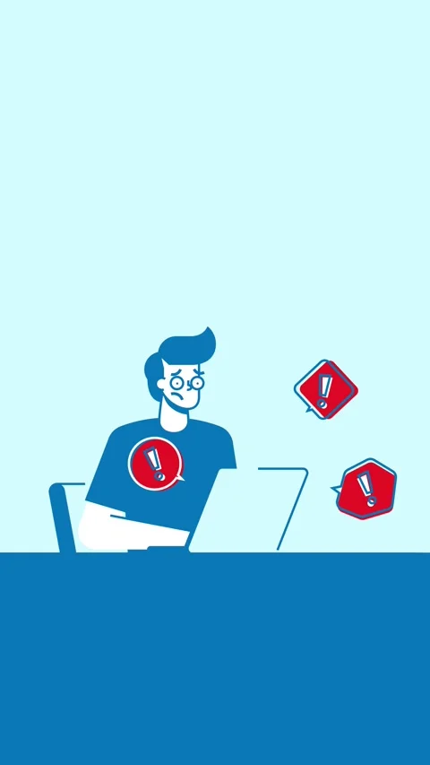 Vertical 4K video. Man types question in Internet search engine on laptop Stock Footage 331576721