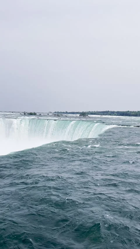 Vertical 4K video of Niagara Falls viewed from the Canadian side Stock Footage 342080033