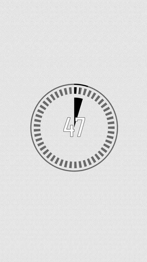 Vertical 50 Second Digital Countdown Timer Stock Footage 343633512