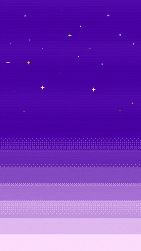 Vertical 8-bit retro game style shining starry sky Stock Footage 311847213