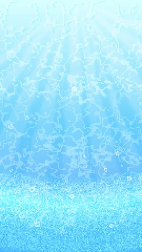 Vertical 8bit Retro Pixel Underwater Background Blue Video stock 337980363