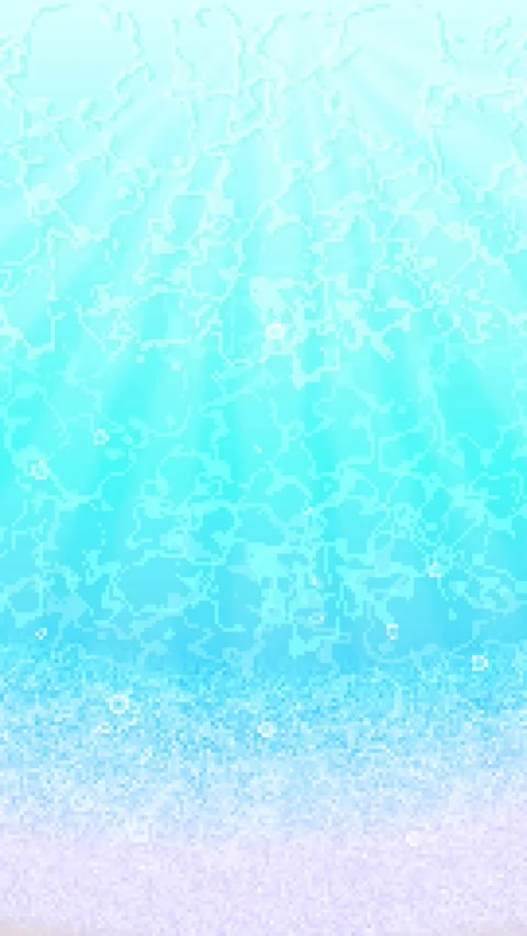 Vertical 8bit Retro Pixel Underwater Background Cyan Purple Stock Footage 337980366