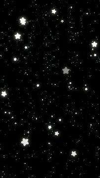 Vertical 8bit sparkling stars horizontal flow background black 스톡 일러스트