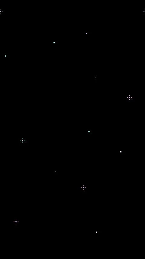 Vertical 8bit Star Vertical Loop Pink Blue Stock Footage 328266266