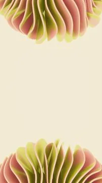 Vertical abstract 3D flower petals clean pastel background copyspace poster Stock Illustration