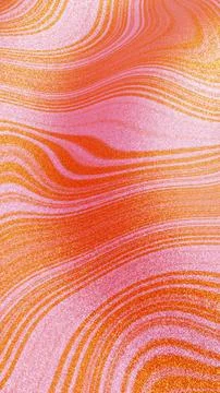 Vertical abstract 3d glitter retro groovy fabric wavy pink orange template Stock Illustration
