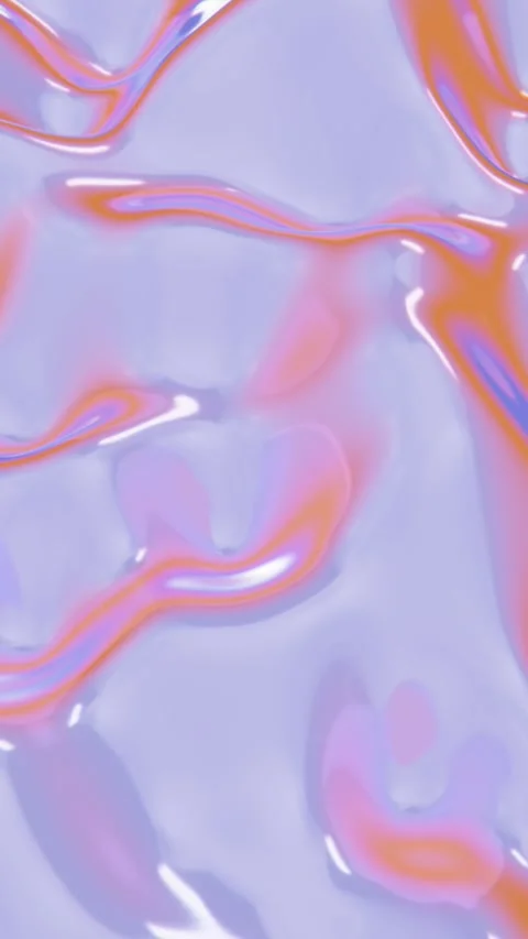 Vertical abstract 3d render chrome metallic iridescent template copyspace Stock Footage 327599212