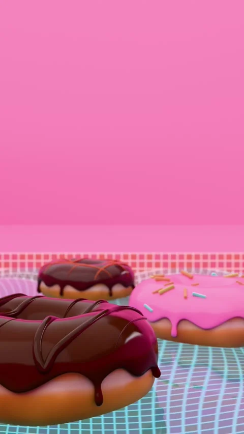 Vertical abstract 3D render summer pool party surreal silliness concept Stock Footage 331818587