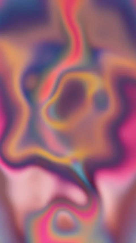 Vertical abstract 4K looped video. Liquid marble, water circle, colorful swirl Stock Footage 274270273