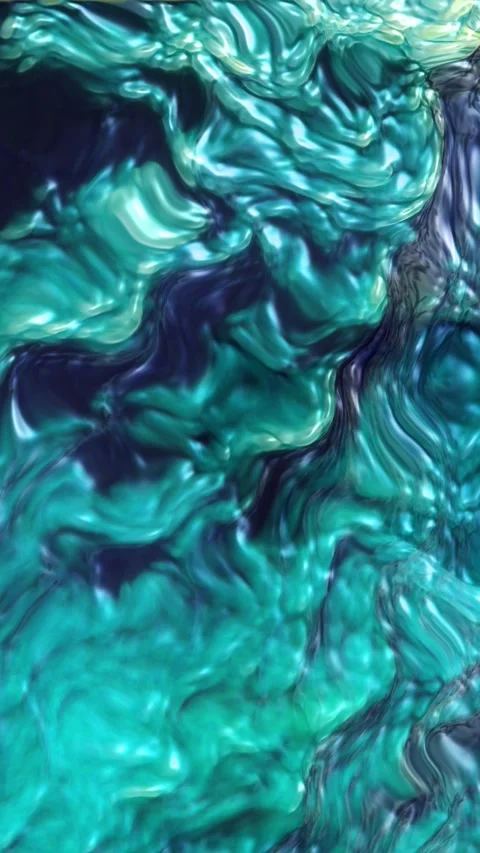 Vertical Abstract Aqua Glass Wave Pattern 4K Loop Stock Footage 320317573