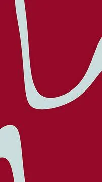 Vertical abstract background featuring fluid organic wavy lines on a deep r.. Ilustração Stock
