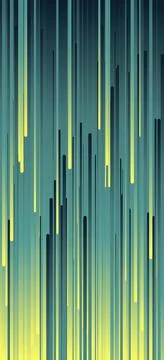 Vertical abstract background with glitch effect in blue and yellow Stock Illustration