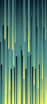 Vertical abstract background with glitch effect in blue and yellow Stock Illustration