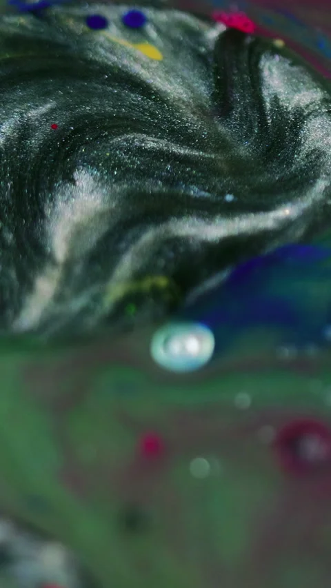 Vertical Abstract background liquid pigment glitter spot Video stock 274689322
