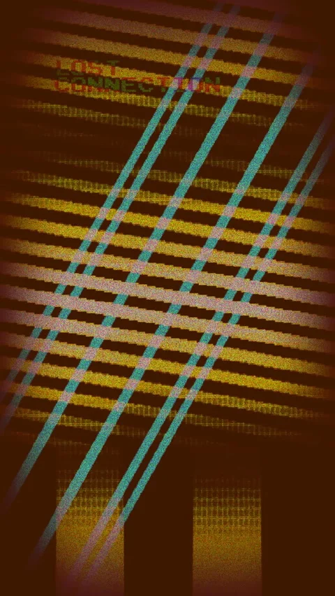 Vertical abstract background Lost Connection retro tv signal glitch loop Vídeos de archivo 336231640