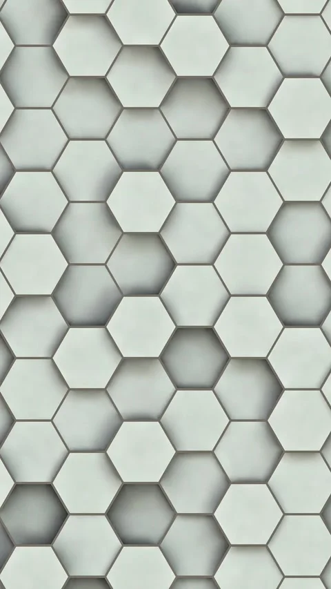 ​Vertical Abstract Background with Moving 3D Hexagons Stock-Footage 337947649