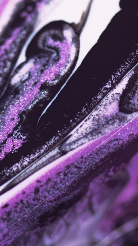 Vertical abstract background shimmering colorful paint flow Stock Footage 264162263