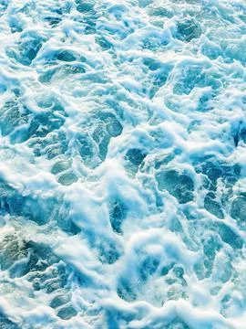 Vertical abstract background. Top down aerial view of sea water surface. White Stock Photos