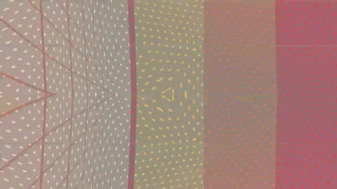 Vertical abstract bands with dot patterns and grid lines this visual features Video stock 333370815