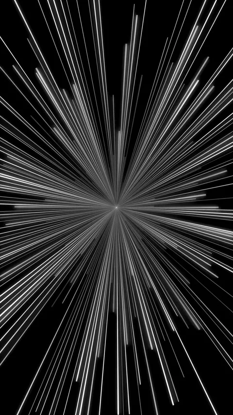 Vertical abstract black and white zoom burst speedlines Stock Footage 340147576