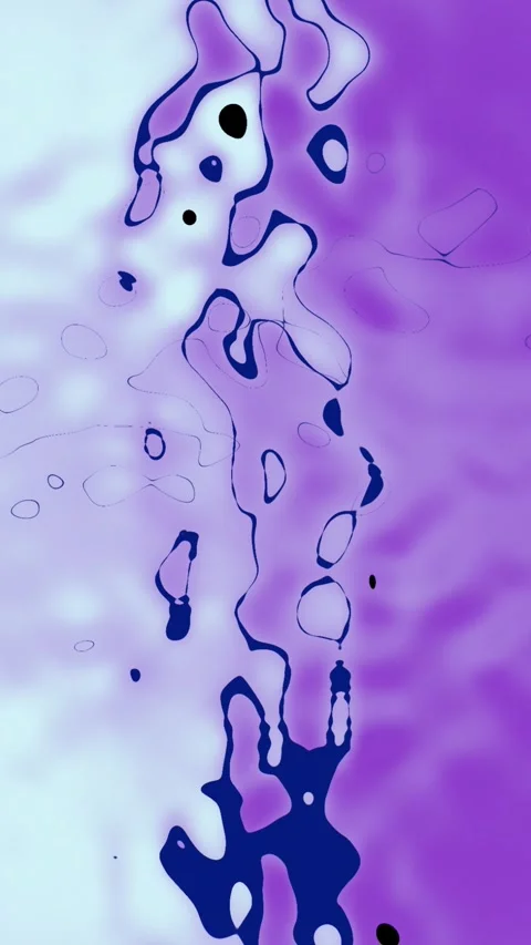 Vertical Abstract Blue to Purple Psychedelic Painting 4K Loop Stock Footage 313399925