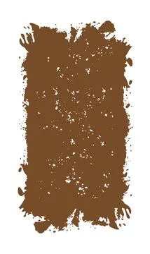 Vertical Abstract Brown Rustic Rough Frame Background Vintage Retro Style w.. Illustrazione stock