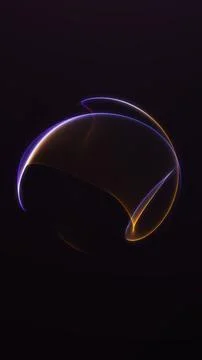 Vertical abstract colorful gradient plasma sphere glowing in dark space. Fu.. Ilustração Stock